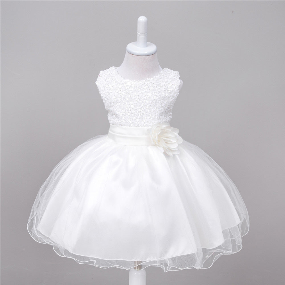 Baby Sequin Dress Flower Girl Wedding Princess Dress